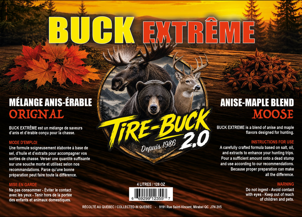 Buck Extrême Tire-Buck – Sirop pour saline d'orignal