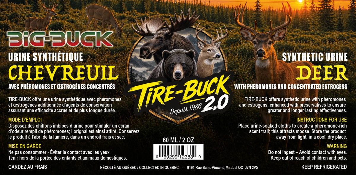 Tire-Buck 2.0 - Urine Synthétique Chevreuil 60 ml