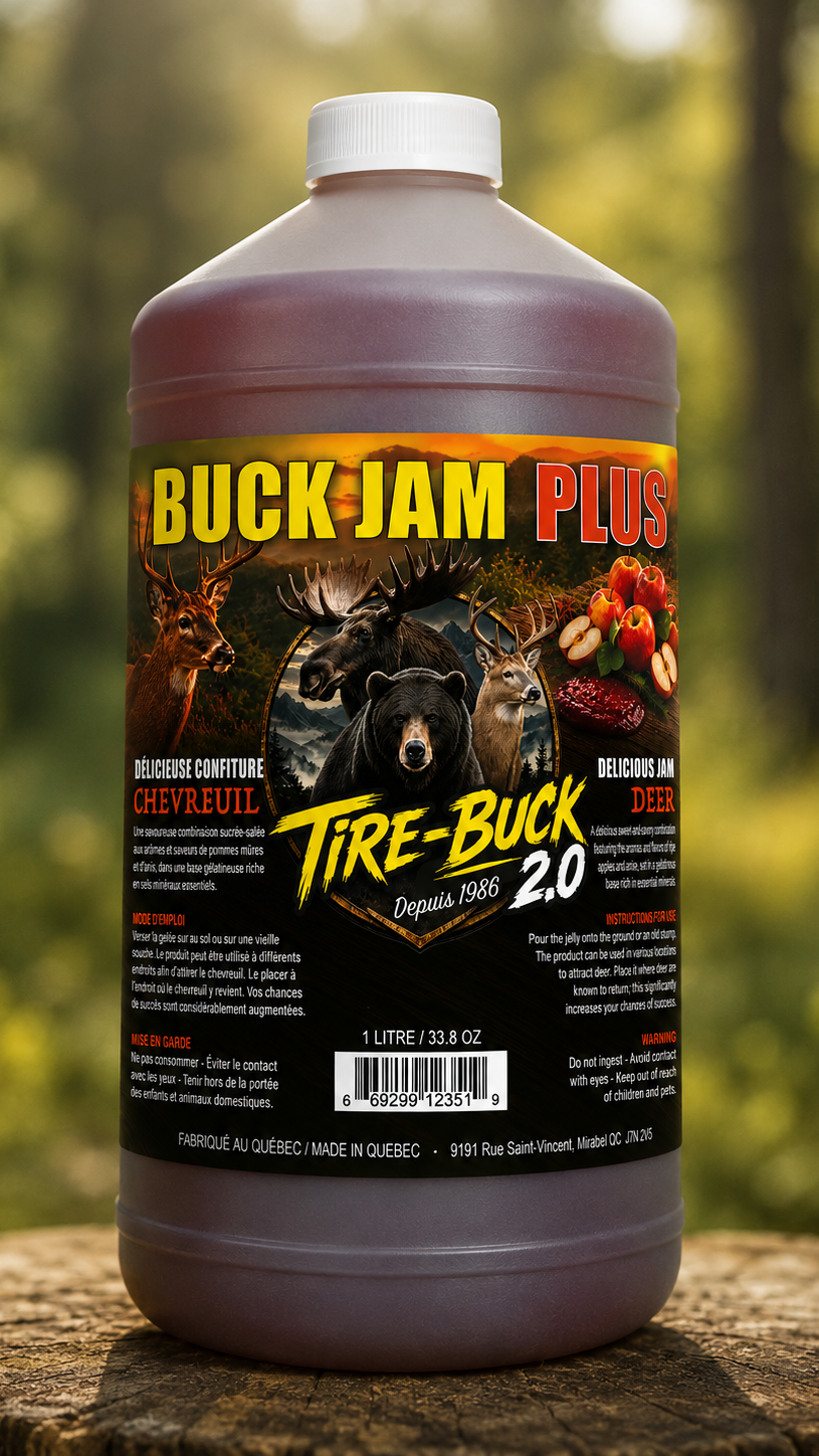 Tire-Buck Jam Plus – Confiture pour Saline Chevreuil 1 Litre