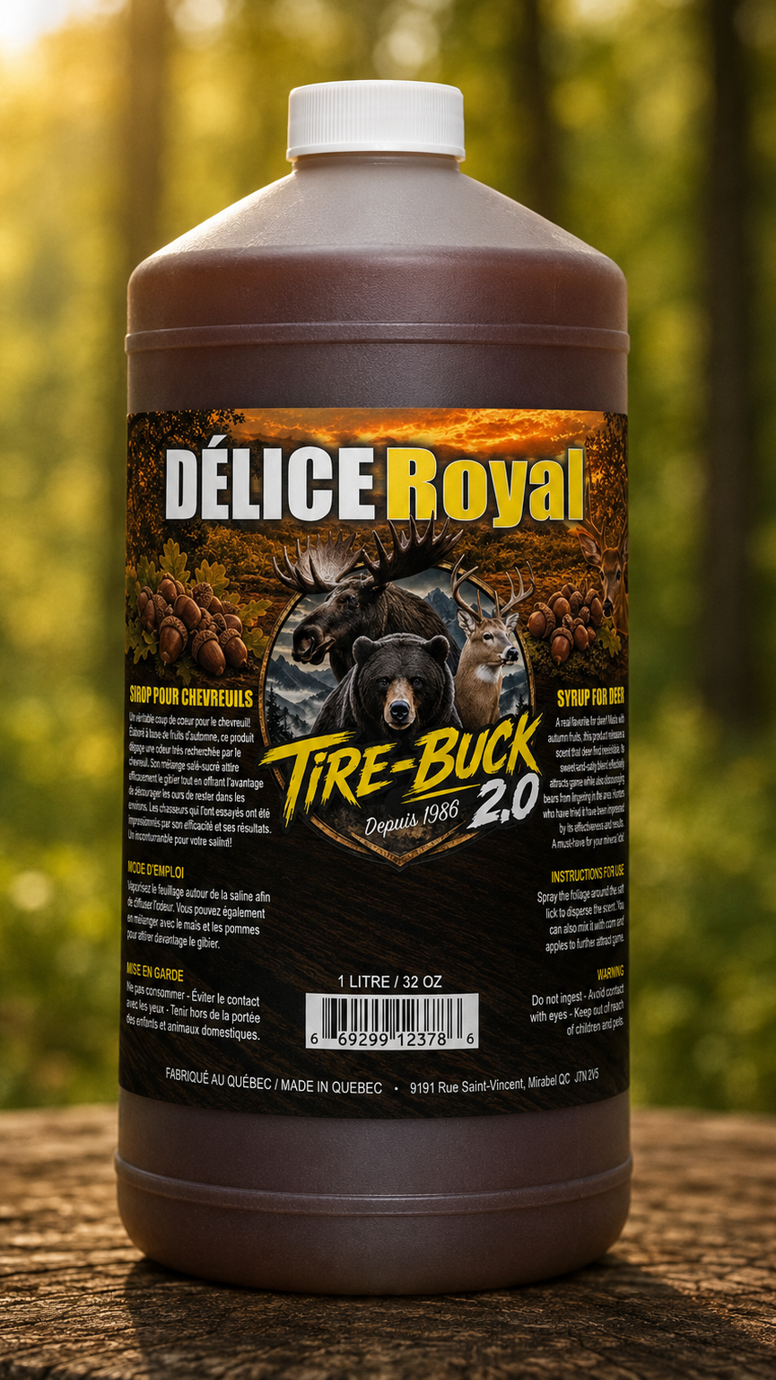 Délice Royal de Tire-Buck – Sirop pour chevreuils
