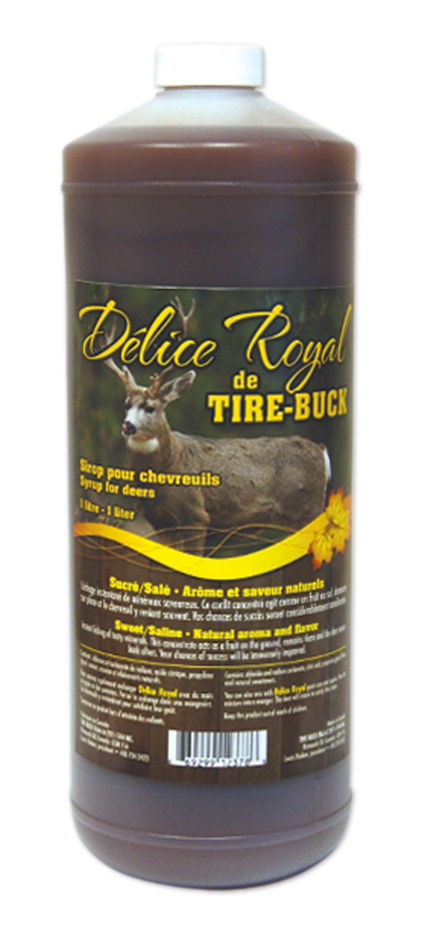 Délice Royal de Tire-Buck – Sirop pour chevreuils, format 1 litre